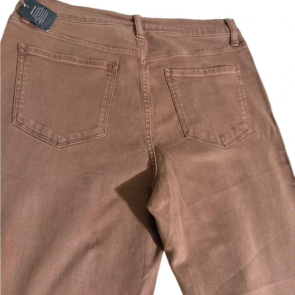 ANA A NEW APPROACH High Rise Straight Leg Brown Jeans‎ Size 14